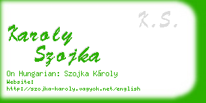 karoly szojka business card